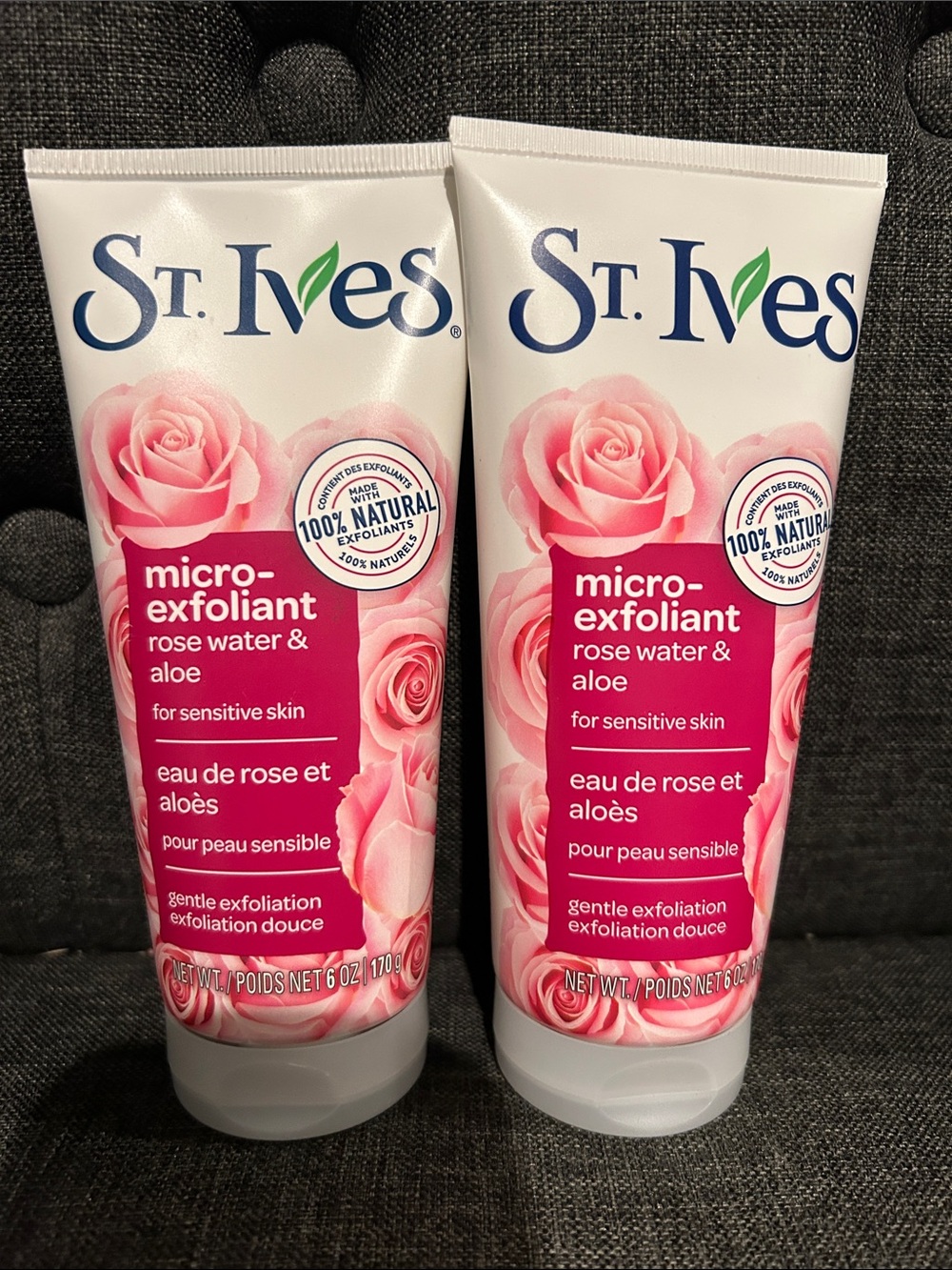NEW 🆕 TWO St. Ives Micro-Exfoliant Rose Water & Aloe